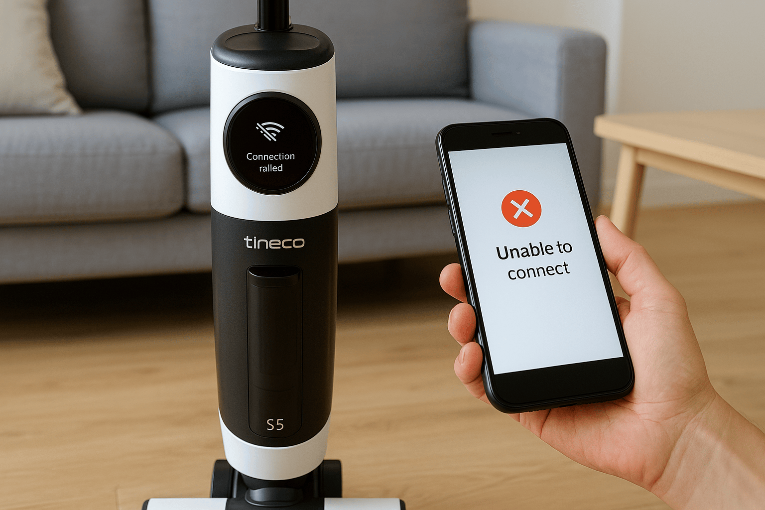 je n'arrive pas a connecter mon tineco s5